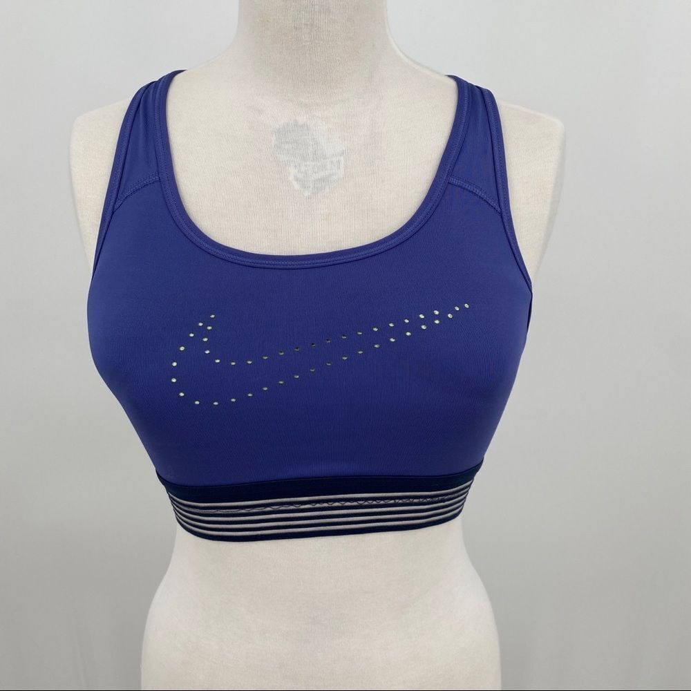 🐇 Nike Dri Fit Athletic Bra Size Medium Purple Green